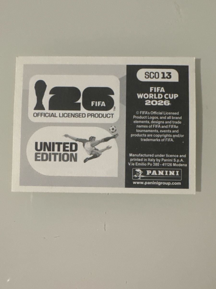 Panini Carte collezionabili: Panini 2026 Scotland SCO13 – Nuovo (secondo la descrizione) da Bern venduto da akl_sy9s 1