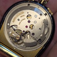 Jaeger LeCoultre Travel Alarm Three Color Manual Wind Desk .