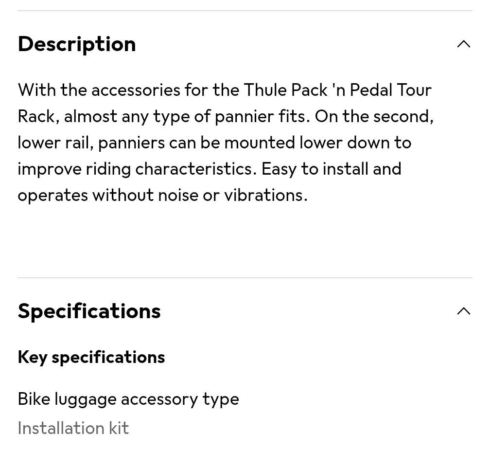 Thule Ersatzteile: Thule Pack 'n Pedal Tour Rack, with side frames for  Pannier – Gebraucht aus Schlieren von  3