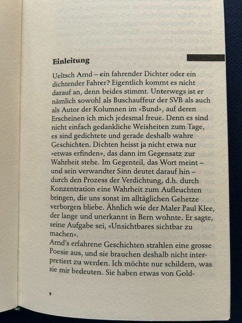 Bücher: Ueltsch Arnd, Das Blumenfeld im Trolleybus, perfektes Ex. – Gebraucht aus Bern von oregonzwei 3