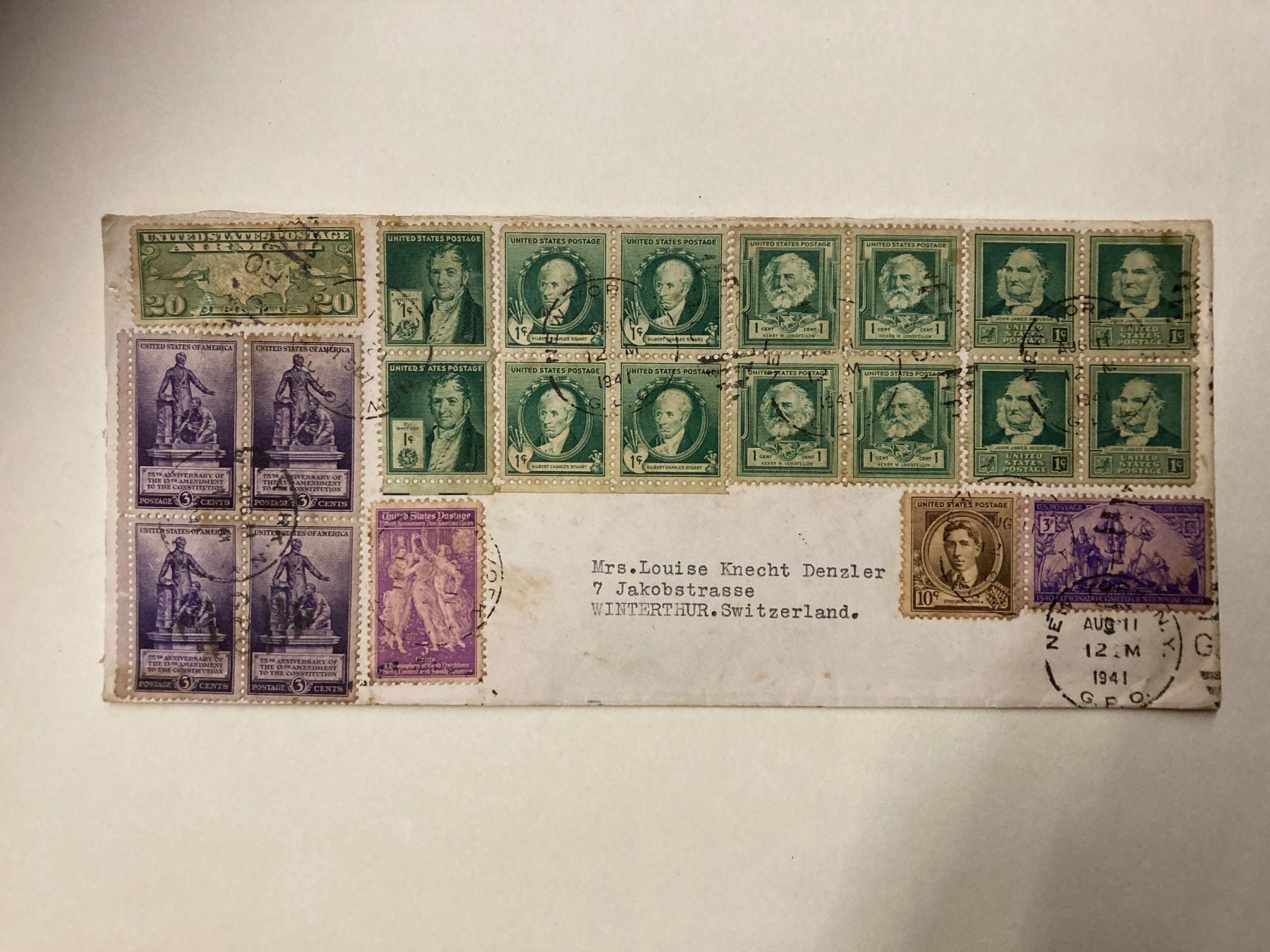 Tous les timbres: Brief - USA 1941 – D'occasion à zürich par papalapa