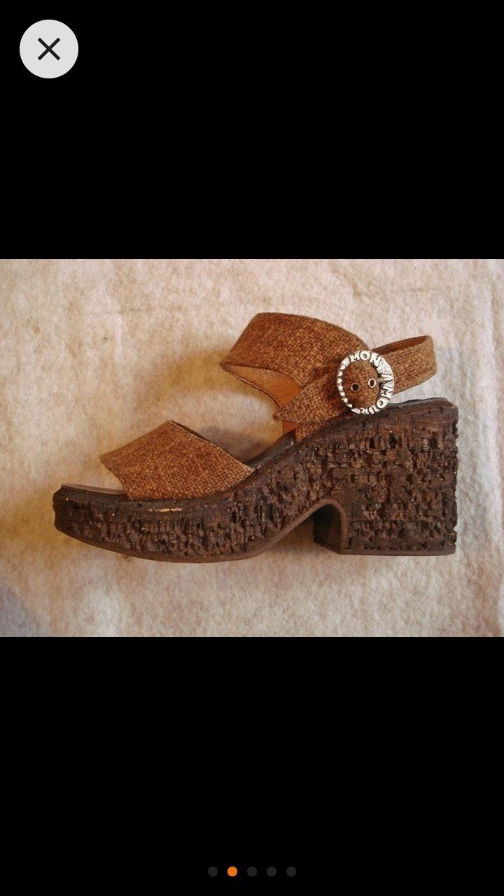 Damenschuhe: Kork Schuhe Vintage 70er Gr. 39 – Neu (gemäss Beschreibung) aus Muolen von Schmetterling2019 1