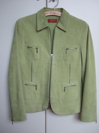 Wildlederjacke von Taifun, Gr. 36, frühlingsgrün