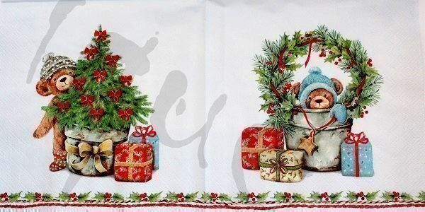 Tovaglioli: Serviette hello teddy (1186) 3Stk. – Nuovo (secondo la descrizione) da Schlatt TG venduto da kreativ-atelier