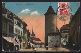 AK Romont /FR, La grande Rue, 1913