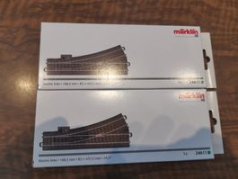 2x Märklin 24611 + 1x 24612 - Weichen