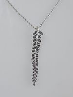 Silber Kette mit Floral-Anhänger