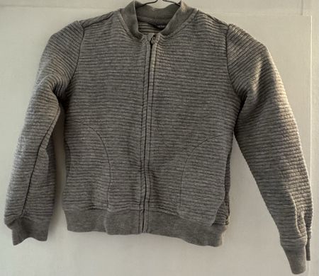 Grey Bomber Jacket for kids, 122/128, 6-8 yrs, great for aut