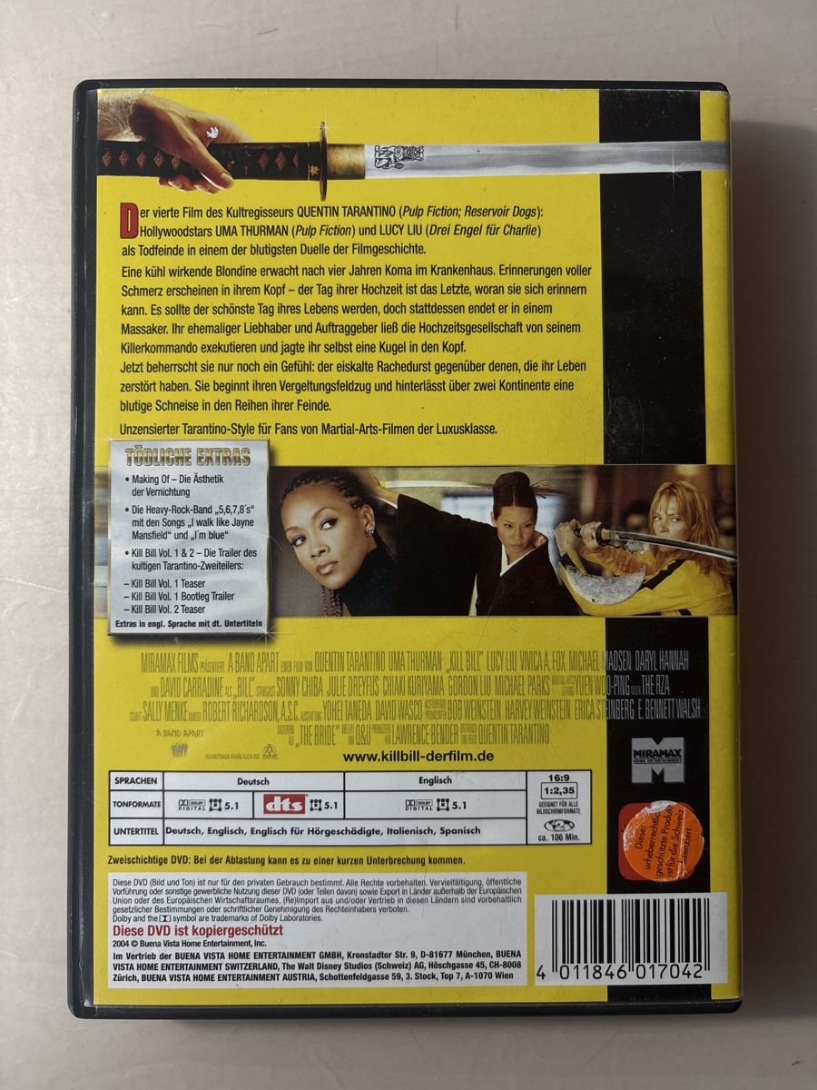 Tutti i DVDs: Kill Bill – Usato da Ruswil venduto da Slivio_ 1