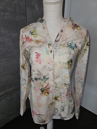 Damen Bluse Emily van den Bergh Blumenmuster 100% BW Gr 36