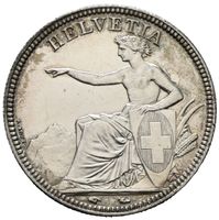 5 Franken 1851ss+ - vorz., schöner Silberglanz