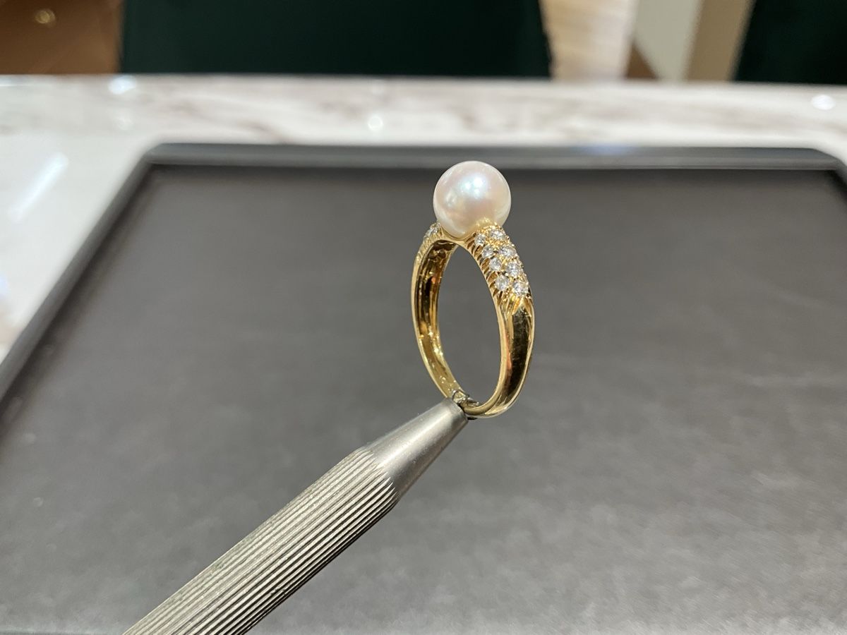Ringe: Damenring 18k Perle Diamant – Gebraucht aus Schaffhausen von glamour-shop 3