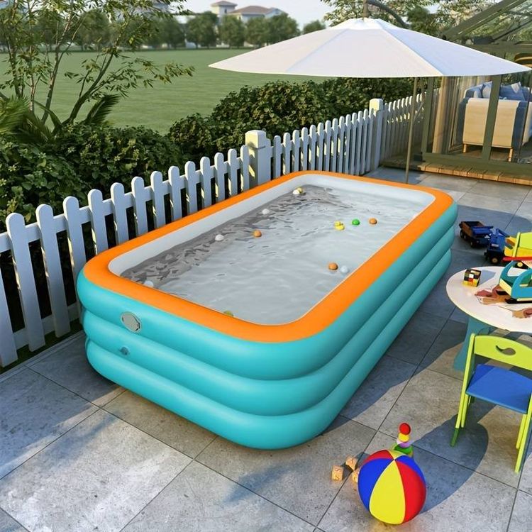 Großer Familienpool Aufblasbar Rechteckig Garten Terrasse Kaufen auf