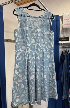 Vintage-Kleid von Yessica Dresses, blau-beige, Gr. 46