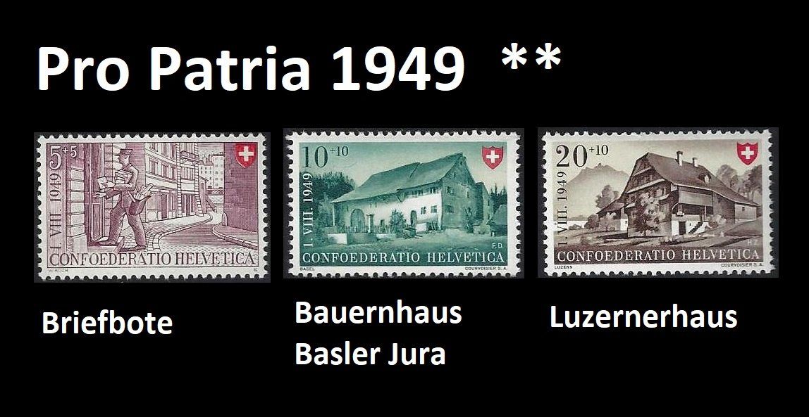 Tutti i francobolli: Pro Patria 1949 postfrisch – Usato da Baar venduto da W47