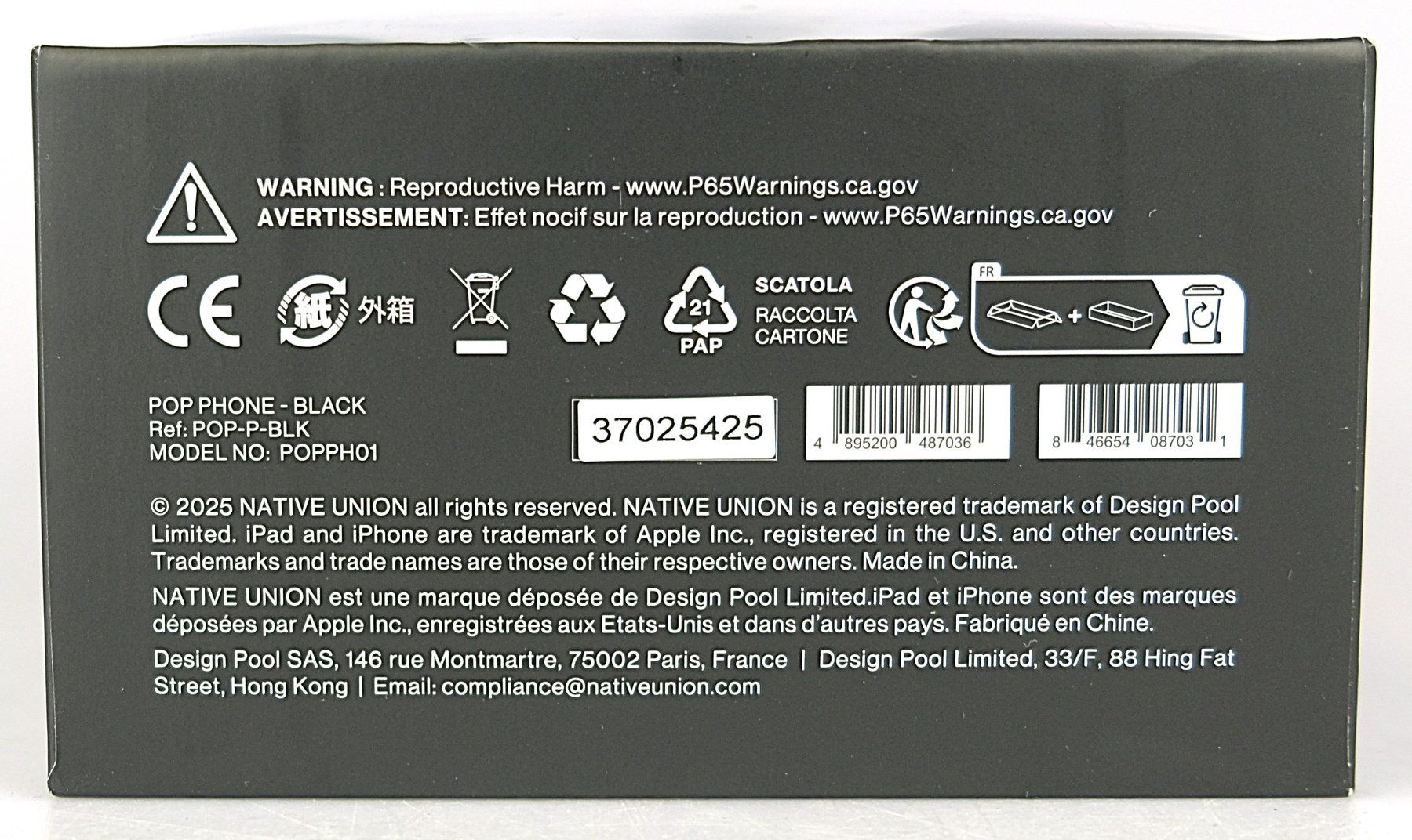 Giocattoli: Native Union POP PHONE - Black – Nuovo e nell'imballaggio originale da Volketswil venduto da brockipfannenstil 6