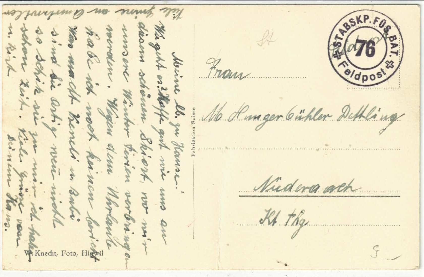 Cartoline postali: Hinwil - Dorfpartie – Difettoso da Ettingen venduto da Kartenplanet 1