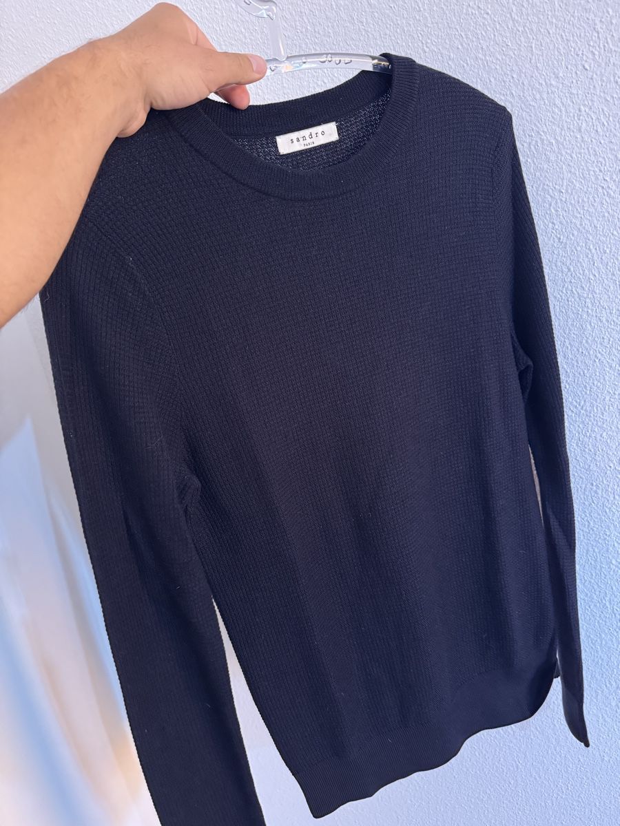 Sandro Pulls & Sweat-shirts: Sandro Paris woole Pullover dunkelblau Grösse M oryginal – Neuf (Voir description) à Wetzikon ZH par Jan_wojt 1