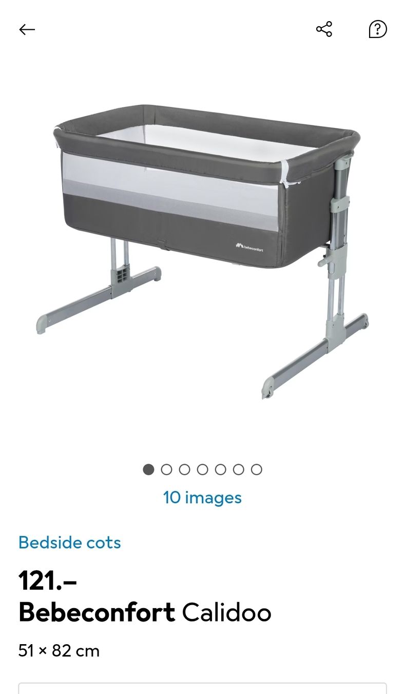 Letti: Babecomfort Calidoo Bedside Cot - Excellent Condition! – Usato da Basel venduto da Panda.bear 1