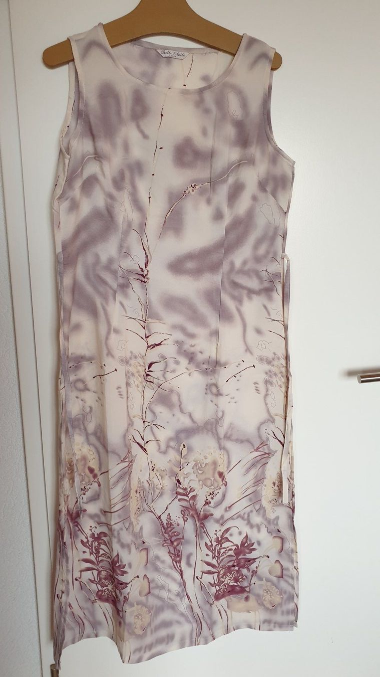 Kleider: Kleid lang Beige/Violett Belle Etoile M, Polyester/Baumwolle – Neu (gemäss Beschreibung) aus Biel/Bienne von Bormida64