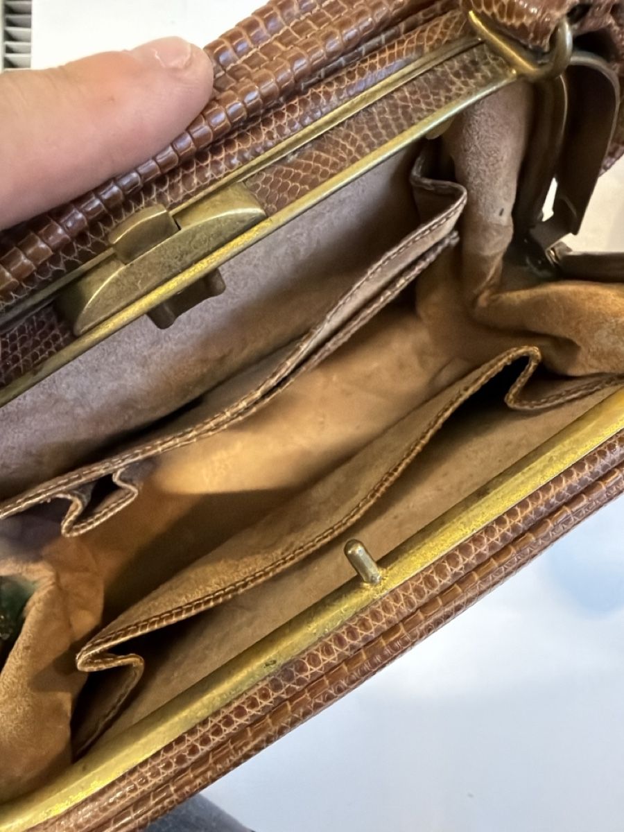 Borse da donna: Vintage Handtasche, Echse braun, echt Leder – Usato da Glattbrugg venduto da Vintage94 1