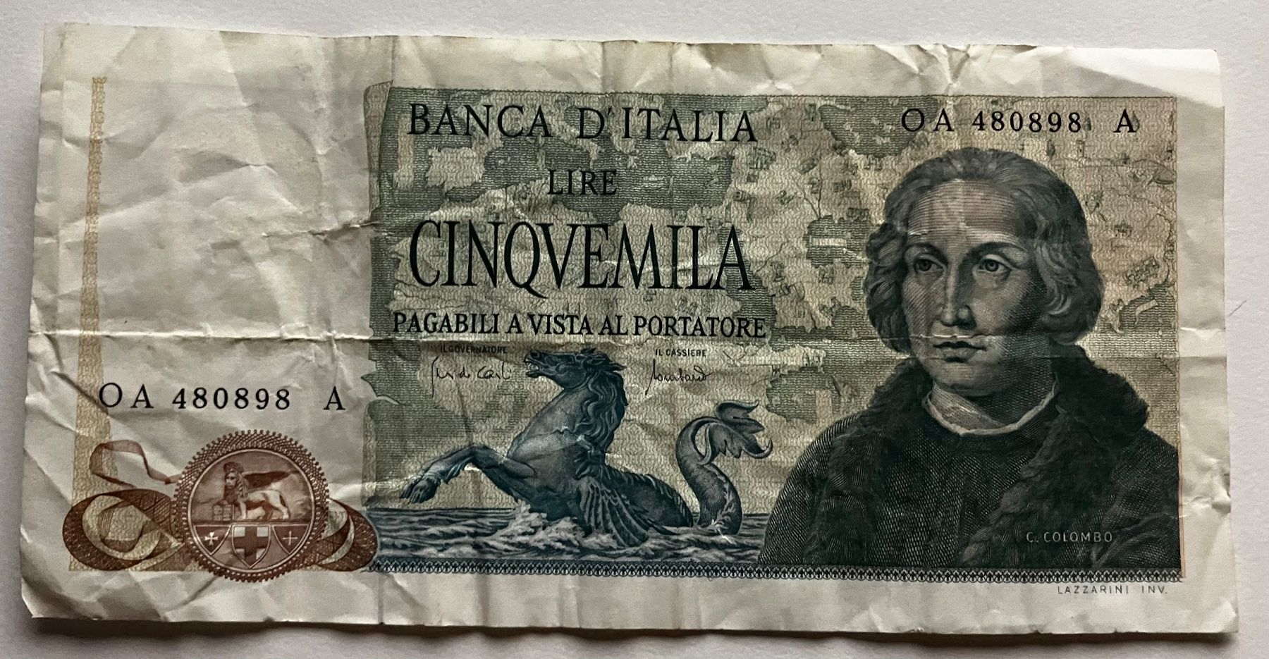 Banconote: Italien 5000 Lire 1971 – Usato da Algetshausen venduto da Carrhard