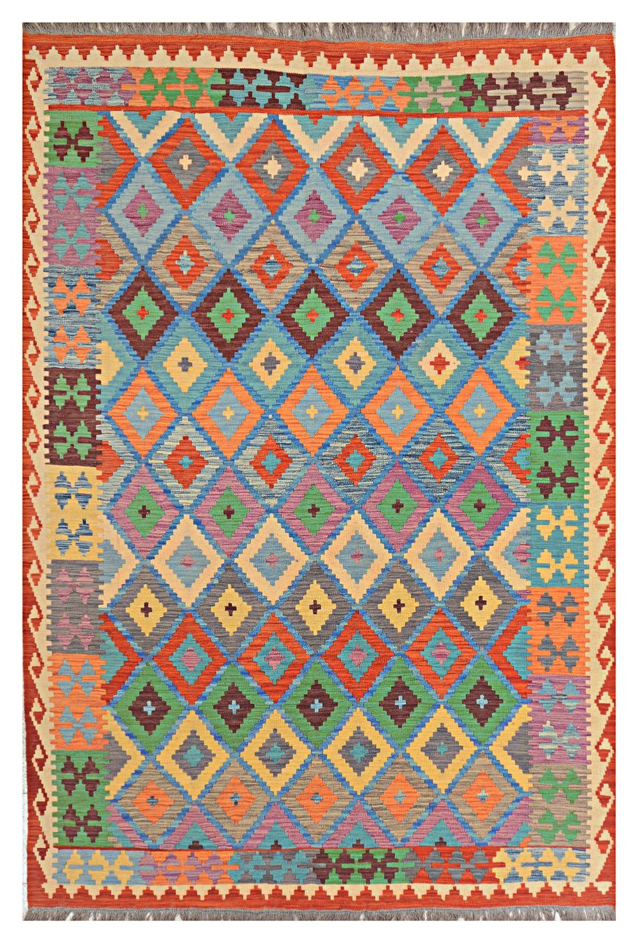 Kelim Tappeti: Oriente Afghan Kelim Teppich 200x300 cm – Nuovo e nell'imballaggio originale da Lahore venduto da Fairways79 2