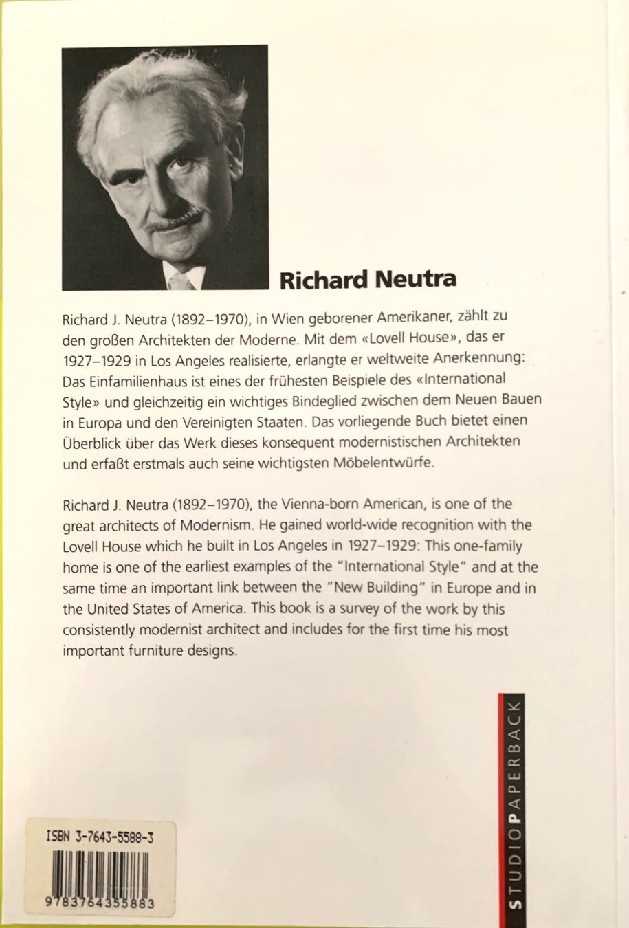 Bücher: Richard Neutra Architektur Buch Manfred Sack – Gebraucht aus Winterthur von Jade69 2