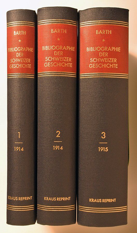 Libri: Hans Barth: Bibliographie der Schweizer Geschichte – Usato da Erschwil venduto da taglang