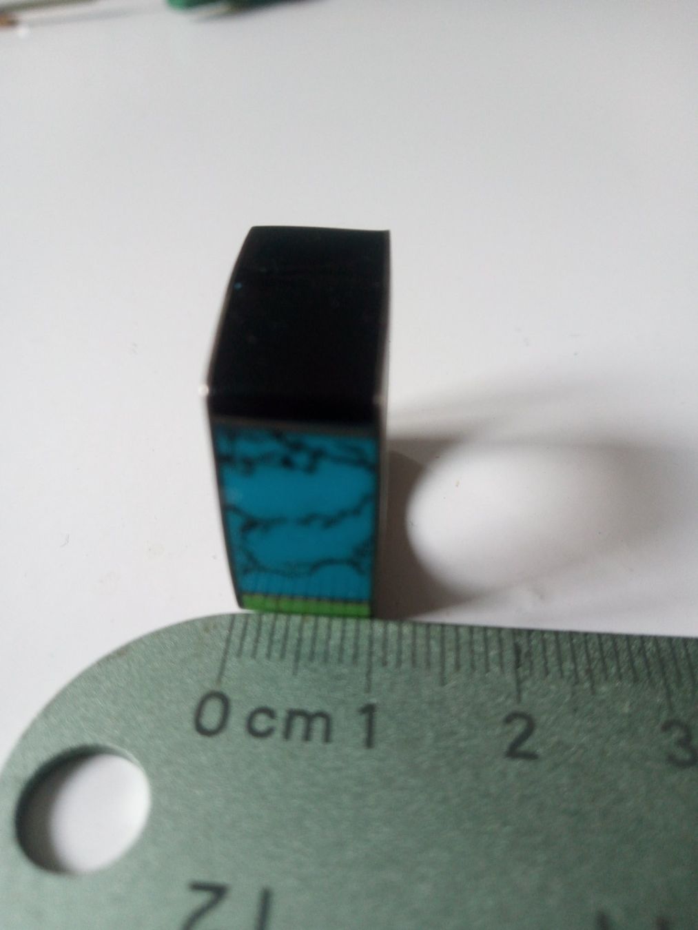 Anelli: Silber Design Ring mit Türkis-Einlage, Grösse 18, neuwertig – Nuovo (secondo la descrizione) da Basel venduto da STrudi_9qvp 6