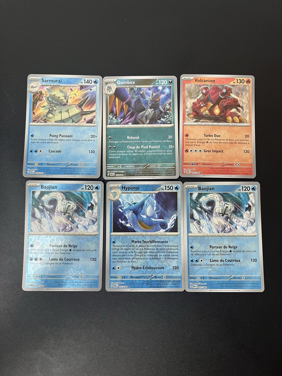 Pokémon Carte collezionabili: 6 carte Pokémon Rare Reverse EV Faille Paradoxe – Nuovo (secondo la descrizione) da Les Avanchets venduto da lunedeneige.shop