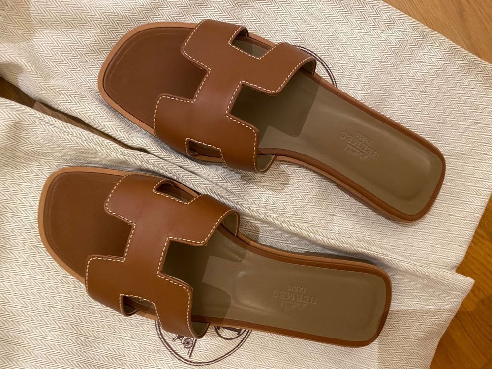 sandales oran hermes camel