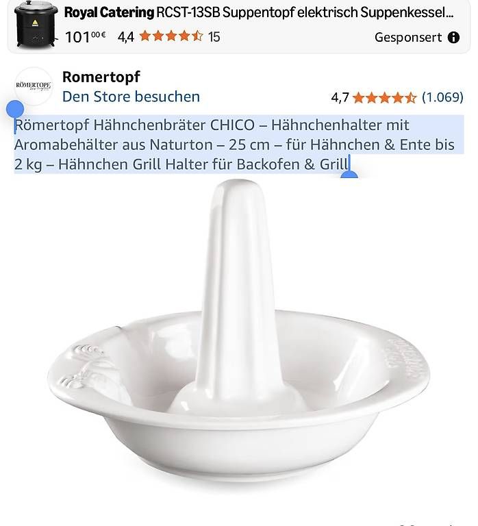 Moules à gâteaux: Römertopf Chicko Hähnchenbräter – D'occasion à Oetwil an der Limmat par Prinzaessli123 1