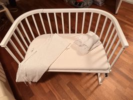 Babybay Maxi, inkl. Matratze, Nestchen + 4 Laken