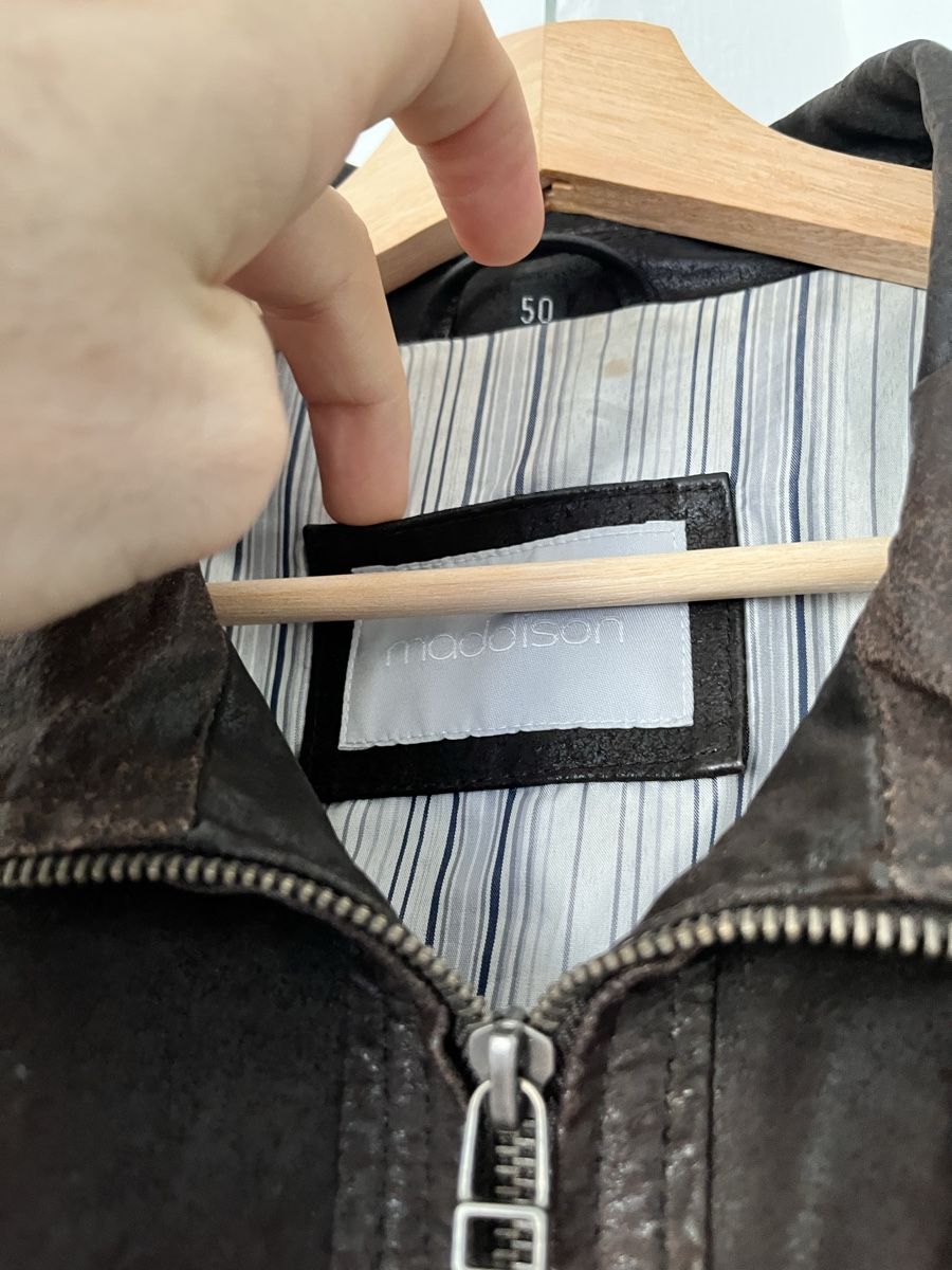 Maddison Giacche: Maddison Brown Leather Jacket Size 50  – Usato da Lausanne venduto da Danash 5