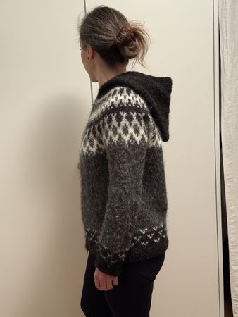 Original Alafoss Islandpullover mit Kapuze, Gr. XS