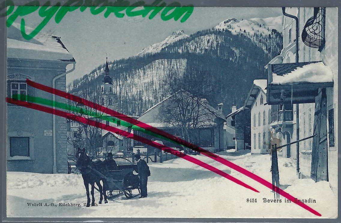Ansichtskarten: Bevers im Engadin. – Gebraucht aus Horw von SwissSteamMemories