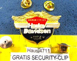 HD 2NÄGEL-PIN GOLDIG HARLEY-DAVIDSON USA GEPRÄGT