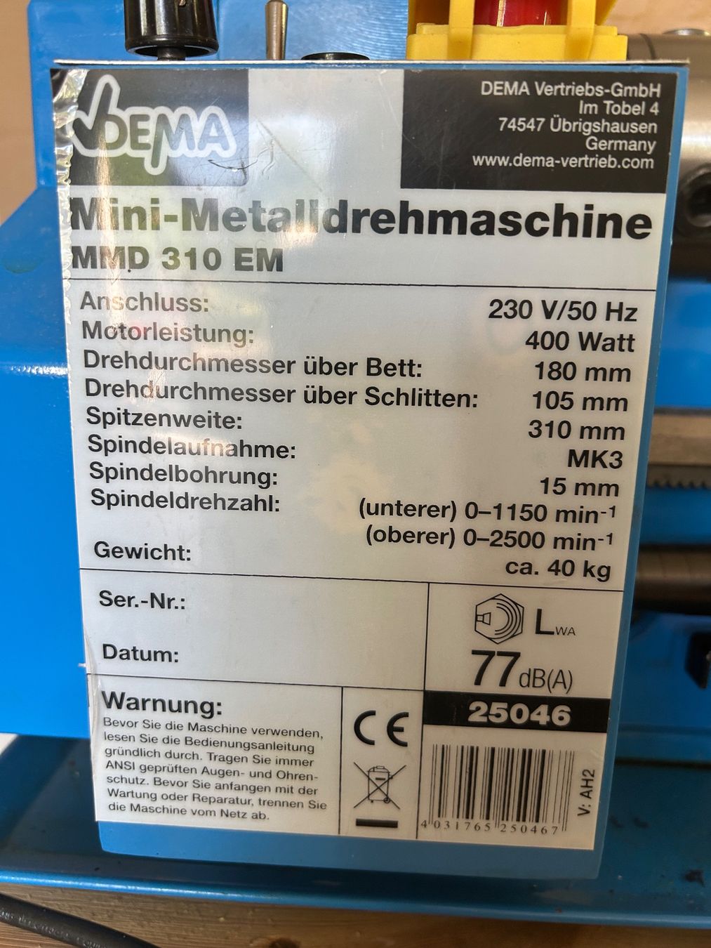Alle Maschinen: Mini-Metalldrehmaschine – Gebraucht aus Spiez von Simore 3