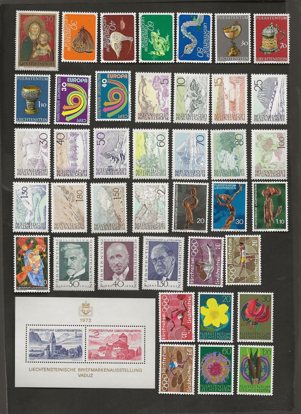 Tous les timbres: Liechtenstein 157 Marken postfrisch – D'occasion à Au ZH par xelagreb01 2