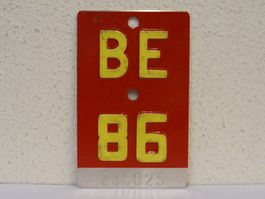 BE 86 VELONUMMER - FAHRRADSCHILD
