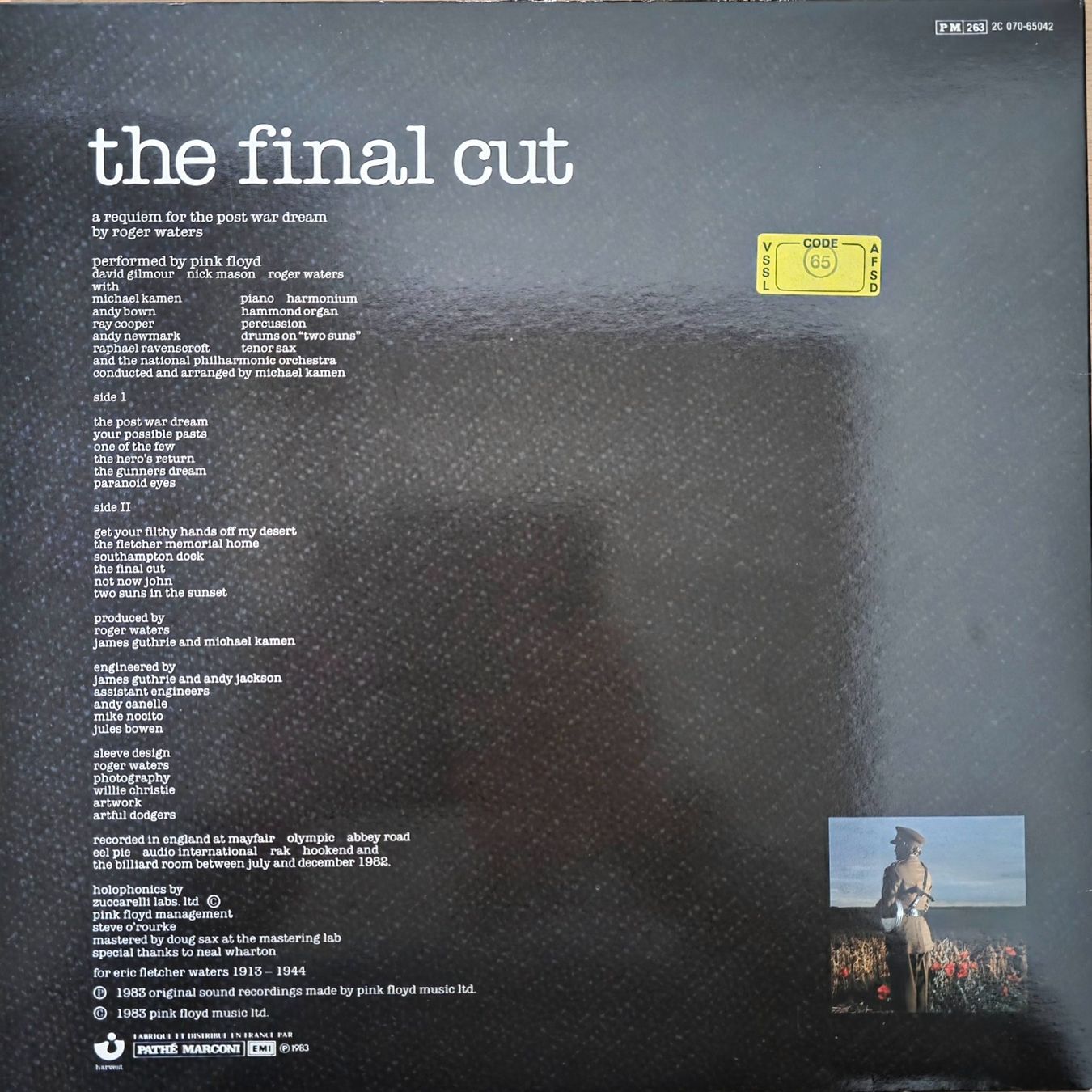 Schallplatten: Pink Floyd LP – The Final Cut – Gebraucht aus Root von atelier22 2