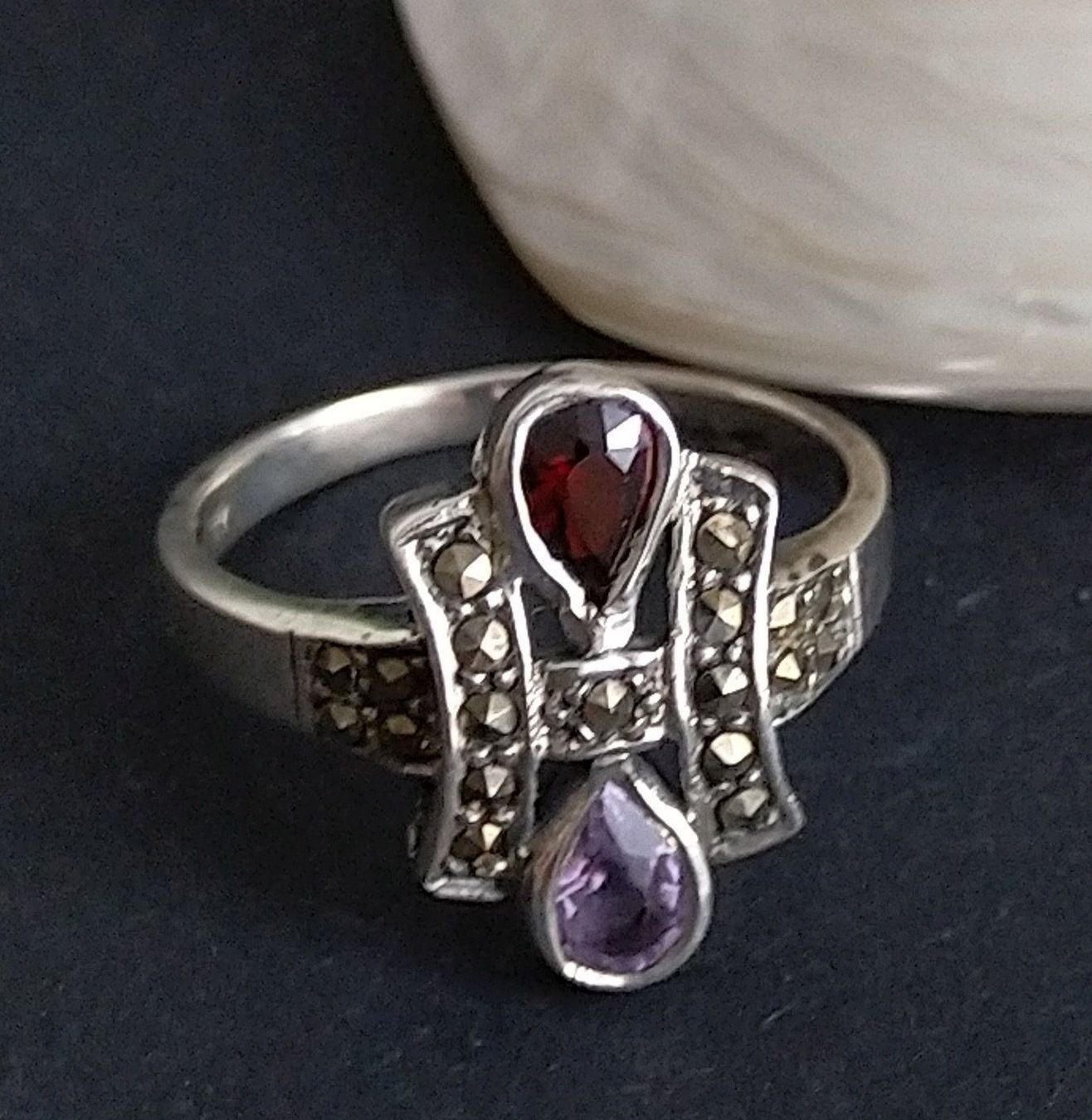 Anelli: RING IN 925 SILBER MIT MARKASITEN – Usato da Romanshorn venduto da BoutiqueA 4