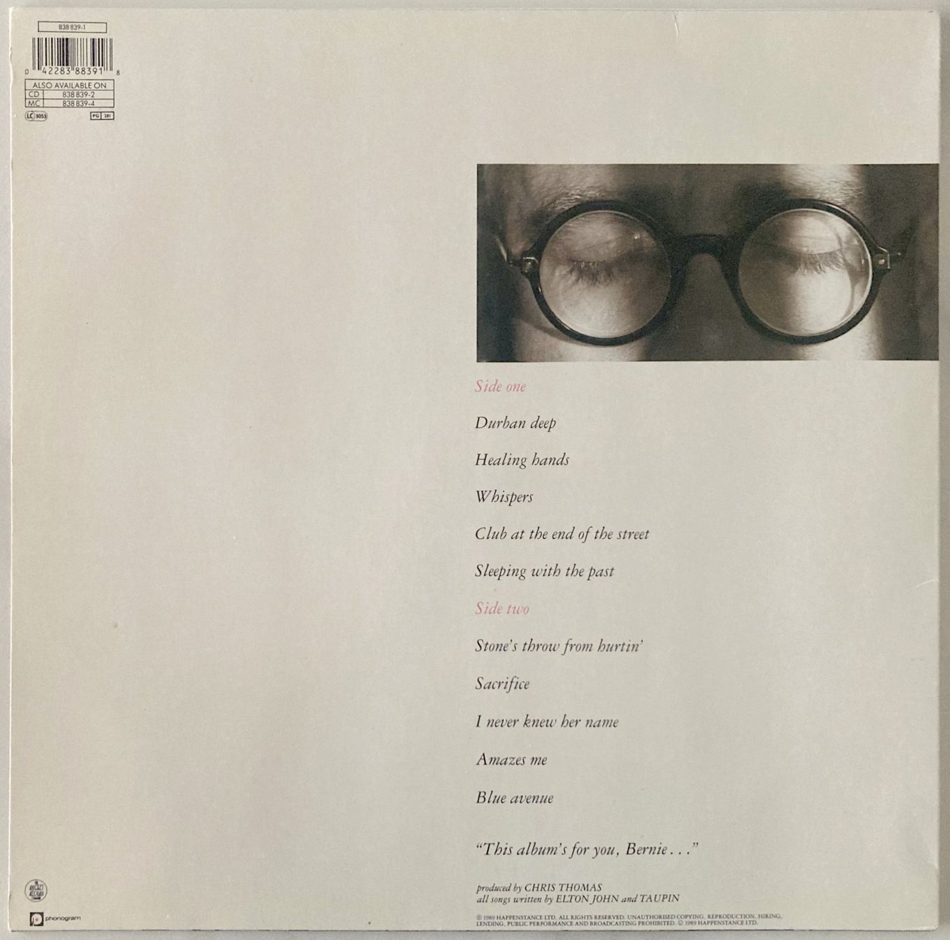 Dischi in vinile: ELTON JOHN - SLEEPING WITH THE PAST – Usato da Bottens venduto da hotter-than-hell 1