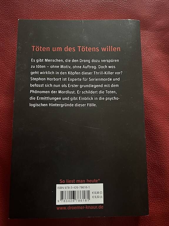 Libri: Stephan Harbort - Aus reiner Mordlust – Usato da Salouf venduto da 4pa_kfr7 1