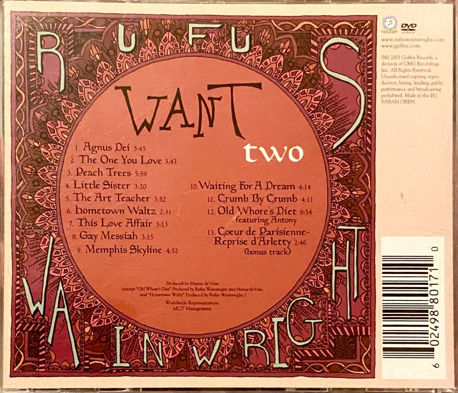 CDs: CD Rufus Wainwright – Want Two – Gebraucht aus Luzern von Lycka 1