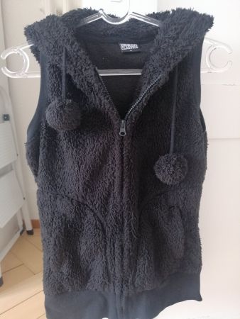 Gilet Teddy schwarz Urban Classics