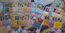 POKEMON KARTEN 43 reverse Holos +7 normale Karten Deutsch