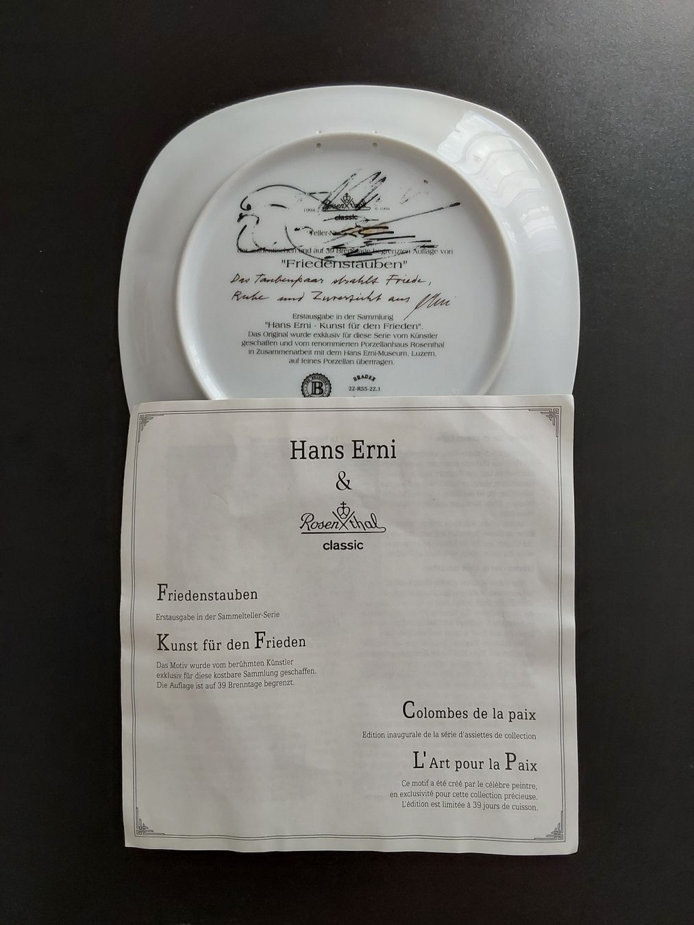 Rosenthal Piatti: Originale Autogramme. Erni Hans. Rosenthal – Usato da Steinach venduto da Chilli1957