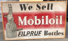 Mobiloil Stoffbanner 1930 USA